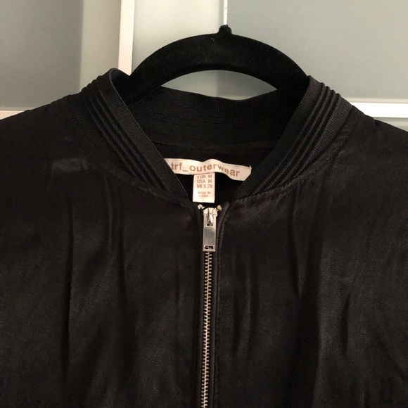 TRF Outerwear Black Silky Jacket. - Picture 4 of 7